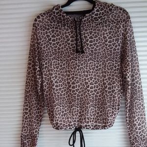 Animal Print sheer hoodie